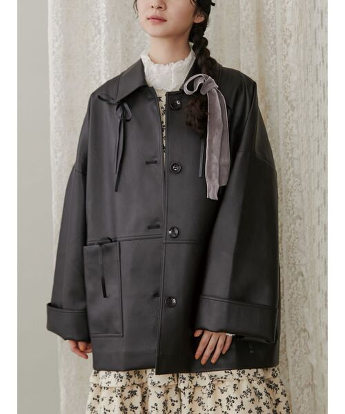 merry jenny（メリージェニー）の「ribbon Vintage like ｵｰﾊﾞｰｼﾞｬｹｯﾄ