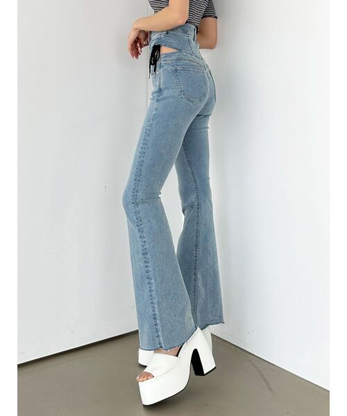 EMODA（エモダ）の「サイドストリングハイウエストパギンス（デニム