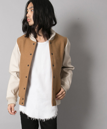 AMERICAN RAG CIE（アメリカンラグシー）の「袖レザー切替 メルトン