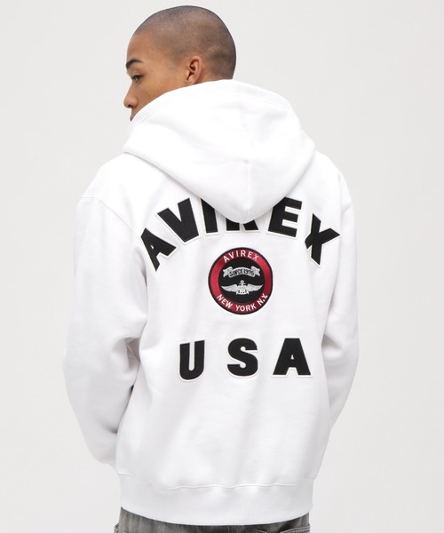 VARSITY LOGO SWEAT ZIP UP PARKA / バーシティ ロゴ スウェット