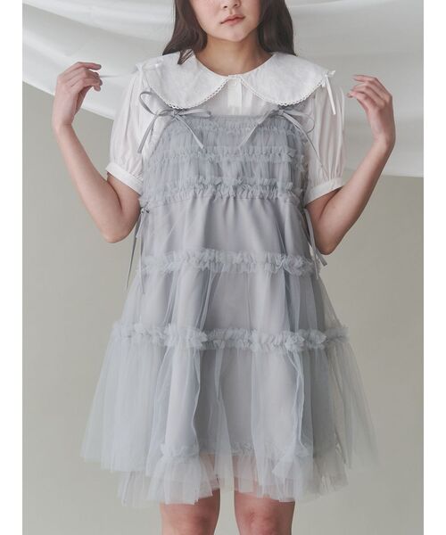 merry jenny（メリージェニー）の「チュールコルセットミニワンピース