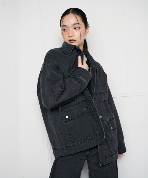 セール】【セットアップ対応】オーバーサイズ デニム ジャケット