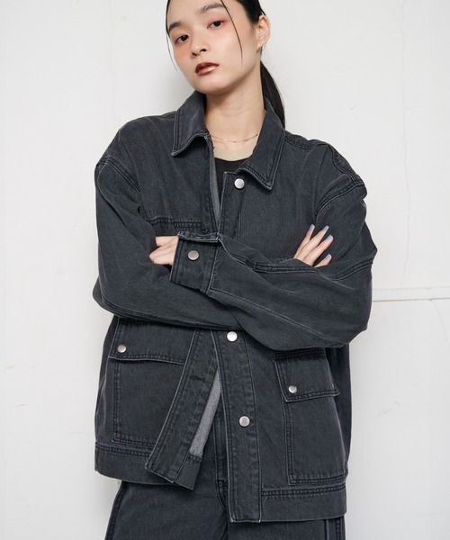 セール】【セットアップ対応】オーバーサイズ デニム ジャケット