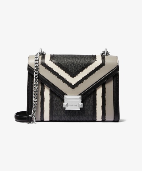 セール】WHITNEY カラーブロック フラップ チェーン ショルダー