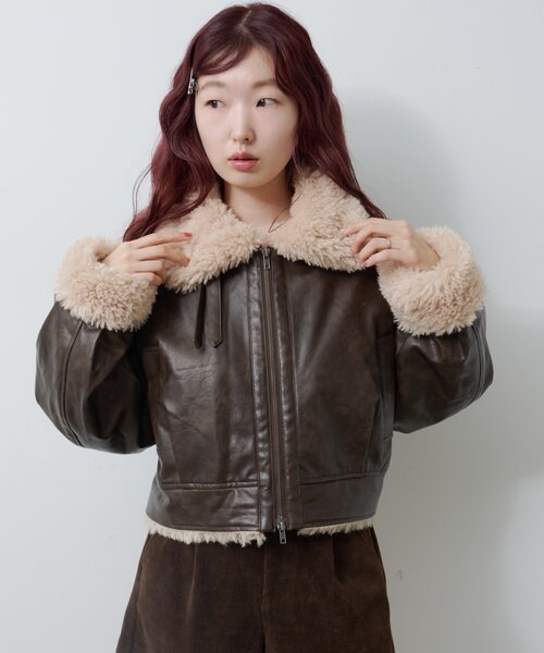 セール】【S.Mサイズ展開】ボアフライトジャケット（その他アウター