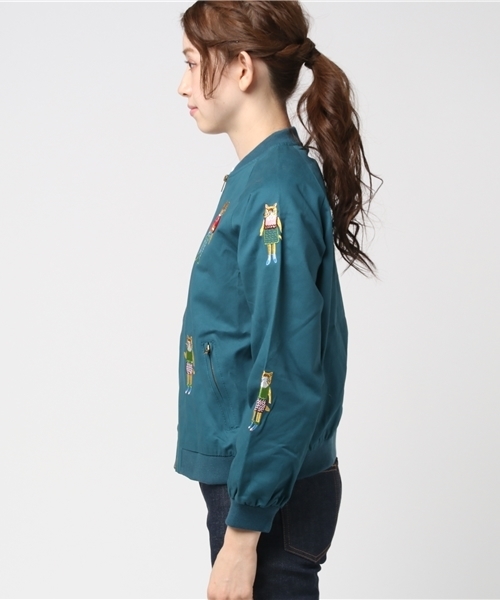 rovtski（ロフトスキー）の「猫刺繍MA-1ブルゾン（MA-1）」 - WEAR