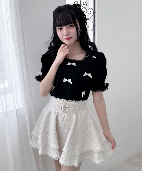 ROJITA（ロジータ）の「スクエアーネックリボントップス（Tシャツ