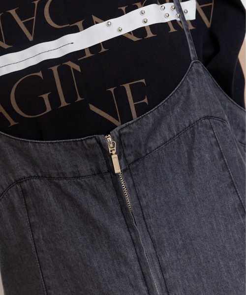 フロントジップ テンセルデニムサロペット Eimee Law│Eimee Law