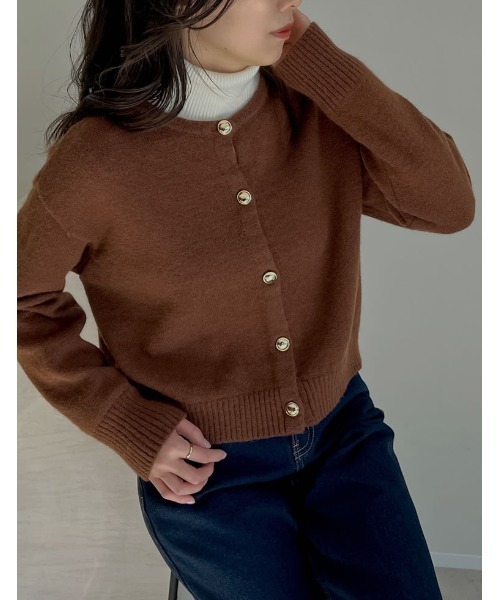 Re:EDIT（リエディ）の「[2025AW COLLECTION]金ボタンニット