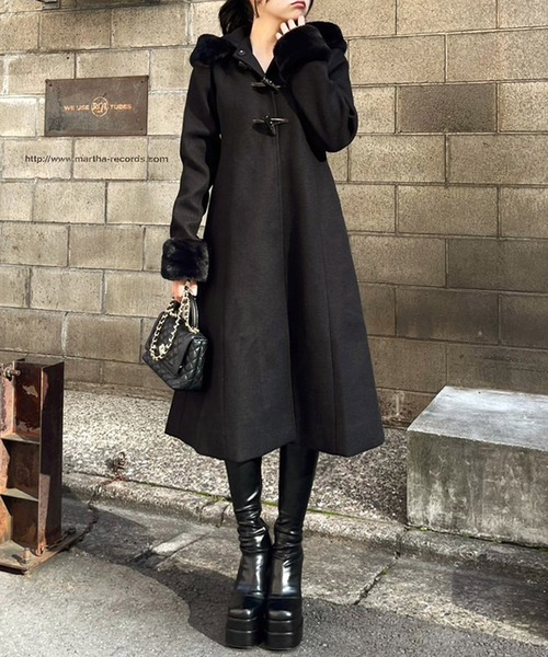 セール】ファー付ロングダッフルコート（ダッフルコート）｜ROYAL