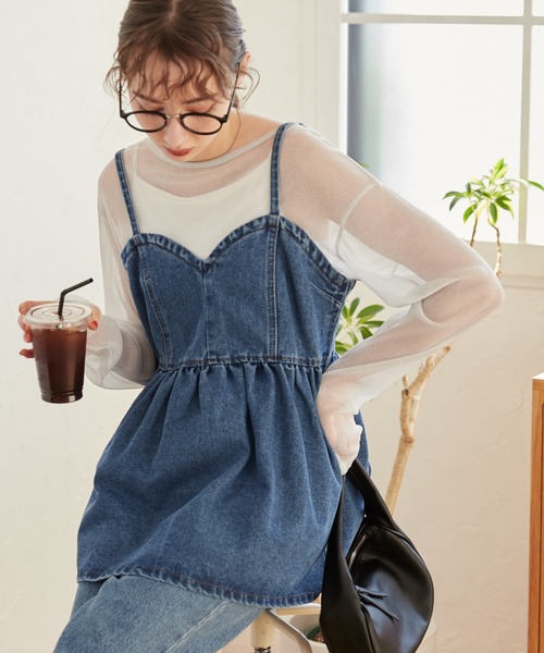 ANGIE（アンジー）の「デニム キャミソール（キャミソール）」 - WEAR