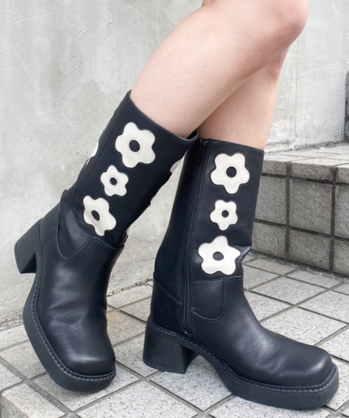 Candy Stripper（キャンディストリッパー）の「FLOWER ブーツ（ブーツ