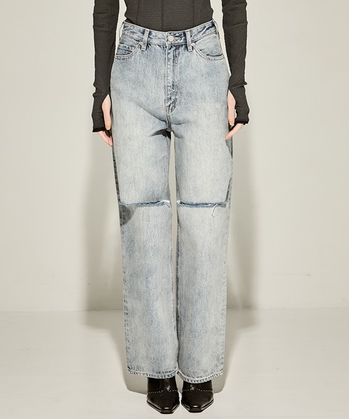 セール】【CLANE/クラネ】SLASH CUT DENIM PANTS/スラッシュカット