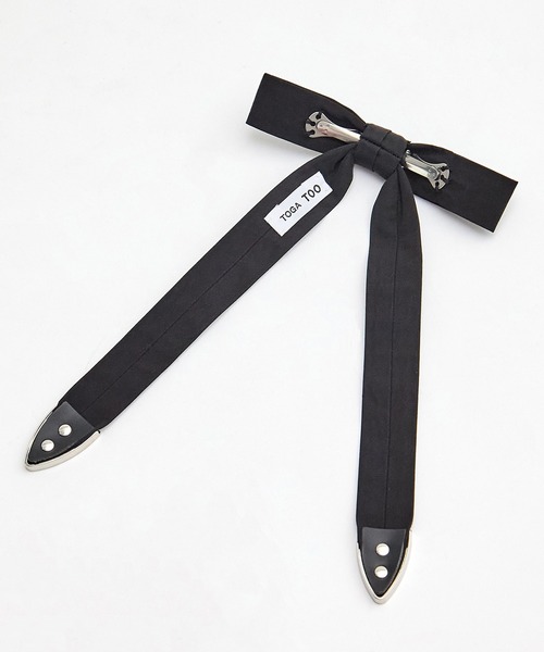 TOGA TOO/トーガトゥー】Metal ribbon clip tie/メタルリボンタイ