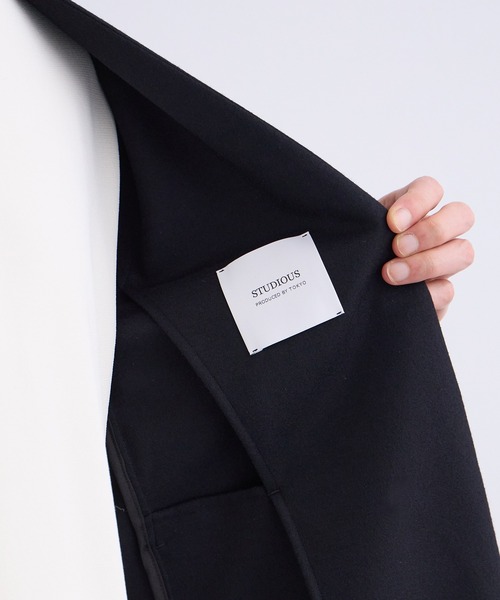 STUDIOUS / ステュディオス】S140 WOOL WARM AIR CARDIGAN｜保温