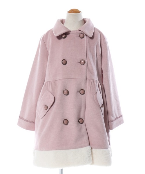 axes femme（アクシーズファム）の「フリル×ファーケープ付コート