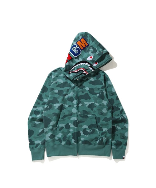 COLOR CAMO SHARK WIDE FIT FULL ZIP DOUBLE HOODIE M（パーカー）｜A