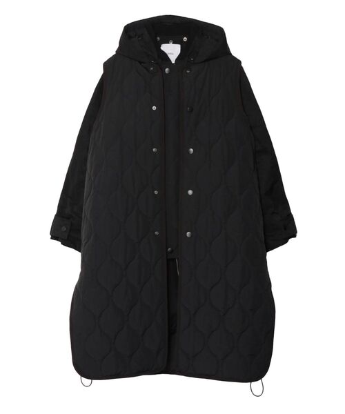 UN3D.（アンスリード）の「キルティングベストレイヤードコート