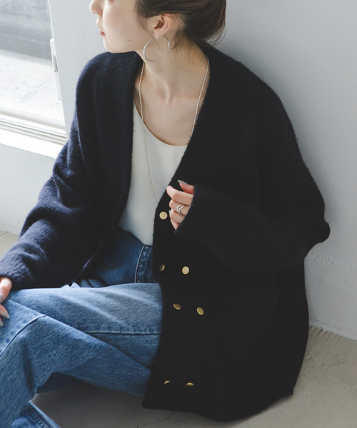 Noble（ノーブル）の「YAK/ヤク ダブルボタンニットカーディガン