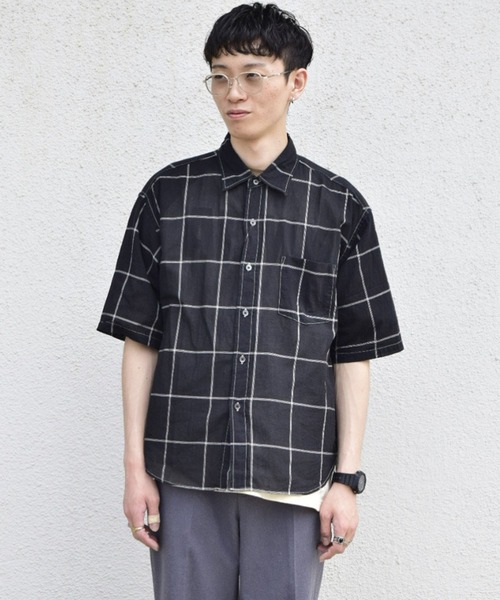 レギュラーカラーチェック半袖シャツ | ジョンブル公式通販/JOHNBULL