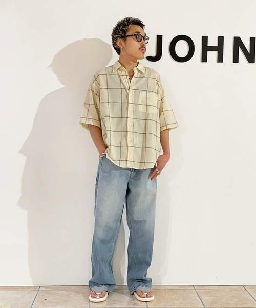 レギュラーカラーチェック半袖シャツ | ジョンブル公式通販/JOHNBULL