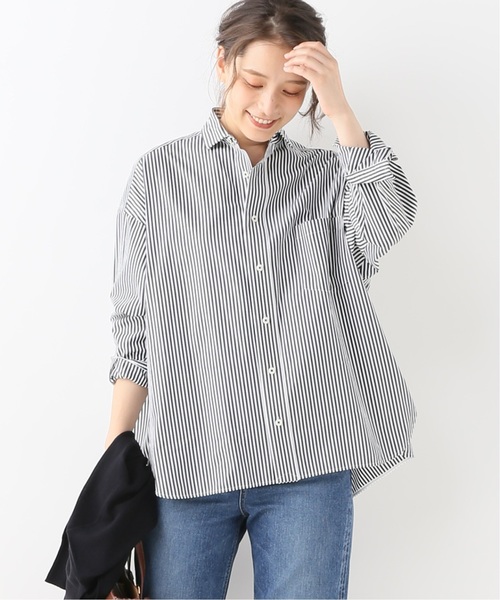 TICCA/ティッカ】 ストライプビッグシャツ【手洗い可能】（シャツ