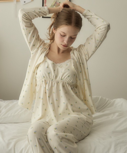 小花柄パジャマ3点セット/floral pattern pajamas 3piece set（ルーム