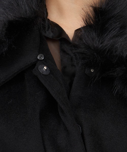 ファー付ポンチョ風コート（ポンチョ）｜ROYAL PARTY（ロイヤル