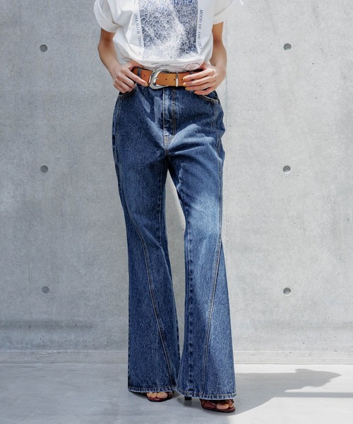 PAGEBOY（ページボーイ）の「スリムレッグフレアデニム【4color/4size