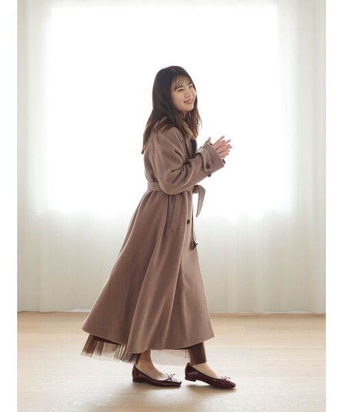 COHINA（コヒナ）の「2wayカラーバックフレアウールコート【低身長