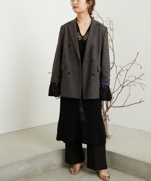 SLOBE IENA（スローブイエナ）の「ツイードダブルジャケット