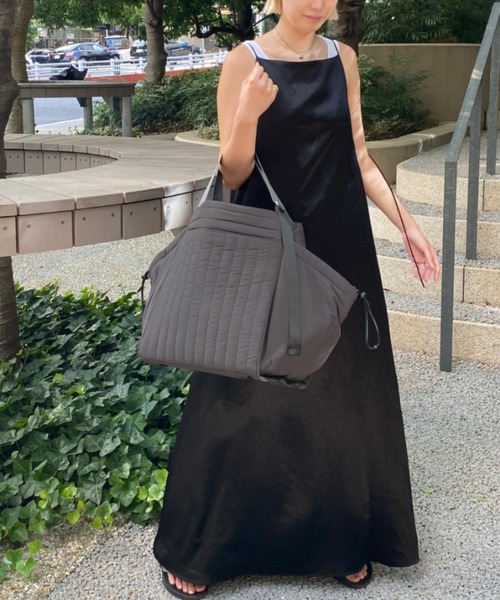 洗濯機洗い可能】洗える キルティングトートバッグ Lサイズ マザーズ