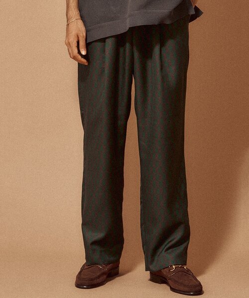 LA BOUCLE / ラブークル】1タックイージーパンツ(ウォールパターン