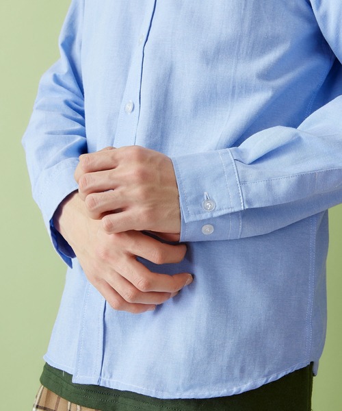 XS ロイヤルオックスフォード レギュラーカラーシャツ サックスブルー