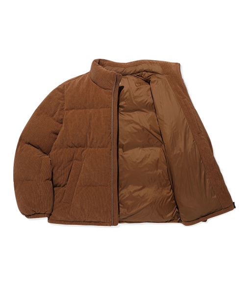 セール】コーデュロイダウンジャンパー ブラウン（ダウンジャケット