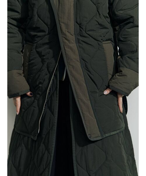 UN3D.（アンスリード）の「レイヤードライクキルティングコート