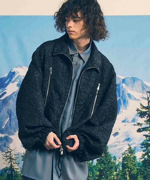 UNISEX》【LIMITED EDITION】Prime-Over Curved Zip Stand Collar