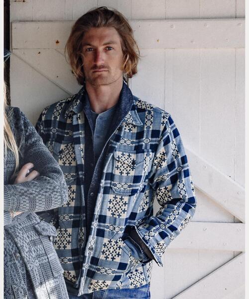 RRL（ダブル アール エル）の「パターン ジャカード オーバーシャツ