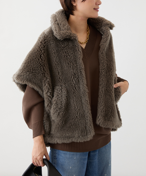 セール】TICCA（ティッカ） Woolファーポンチョ 0243410033（ポンチョ