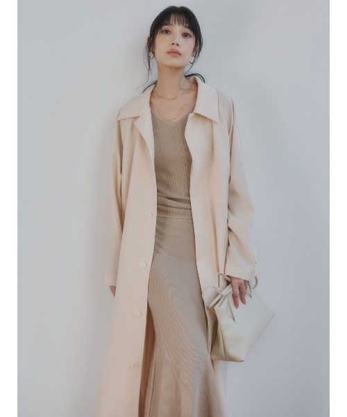 ウールステンカラーロングコート（ステンカラーコート）｜anuans（ア