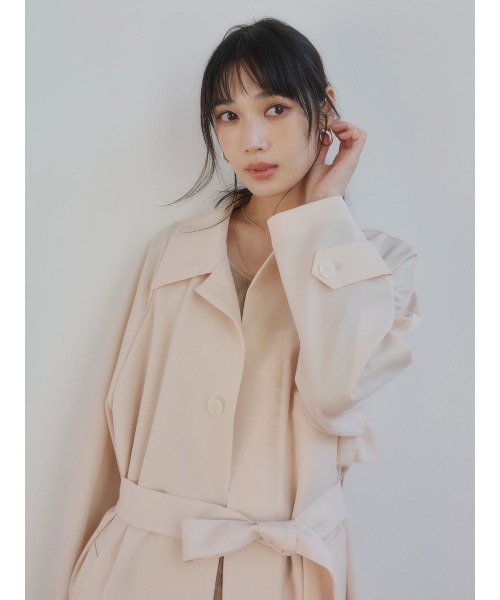 ウールステンカラーロングコート（ステンカラーコート）｜anuans（ア