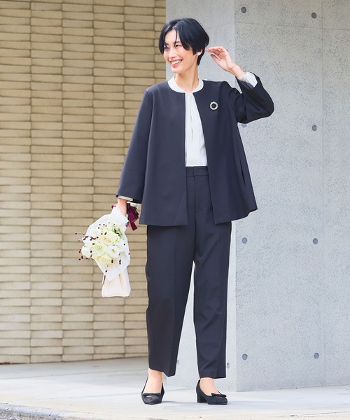 セール】《洗える・シワになりにくい》2点セット 正解 Aラインフレア