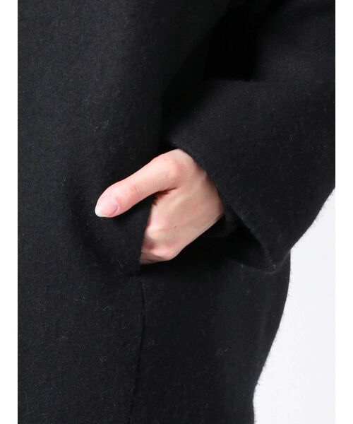 フォルムショートウールコート（ノーカラーコート）｜ELENDEEK（エレン