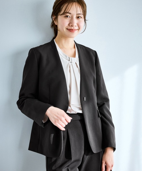 360°ウルトラストレッチ ノーカラージャケット/UVカット・花粉ガード