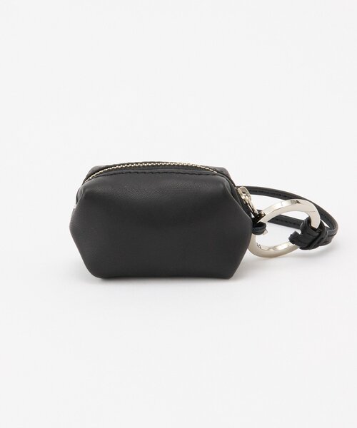 カラビナ付き レザーミニポーチ型チャーム（チャーム）｜russet