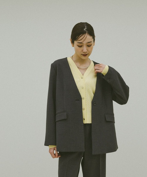 ウツクシルエットWクロスジャケット/603985（テーラードジャケット