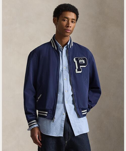 エンブロイダリー キャンバス トラック ジャケット（スタジャン