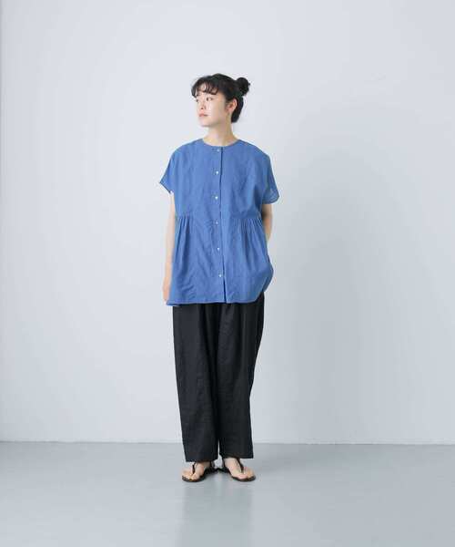 かぐれ（カグレ）の「レーヨンコットン2WAYブラウス（シャツ/ブラウス