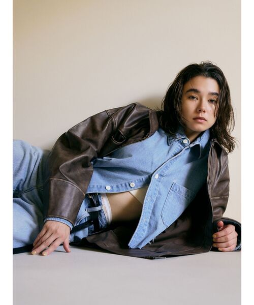 Ungrid（アングリッド）の「ヴィンテージフェイクレザーブルゾン