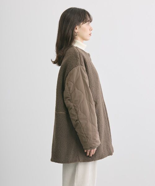 セール】軽ポカ2WAYリバーシブルキルトアウター（ノーカラージャケット